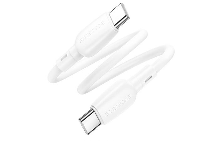 Кабель USB Type-C - USB Type-C BOROFONE BX93, PD60W (белый) 0,25м