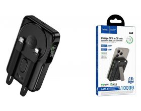 Универсальный дополнительный аккумулятор Power Bank HOCO Q48 Core PD20W magnetic wirh cable+watch charger+holder (10000mAh) Black (черный)