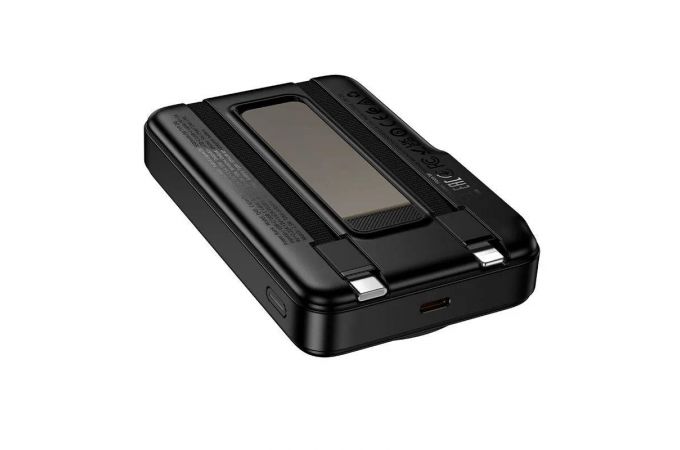Универсальный дополнительный аккумулятор Power Bank HOCO Q48 Core PD20W magnetic wirh cable+watch charger+holder (10000mAh) Black (черный)