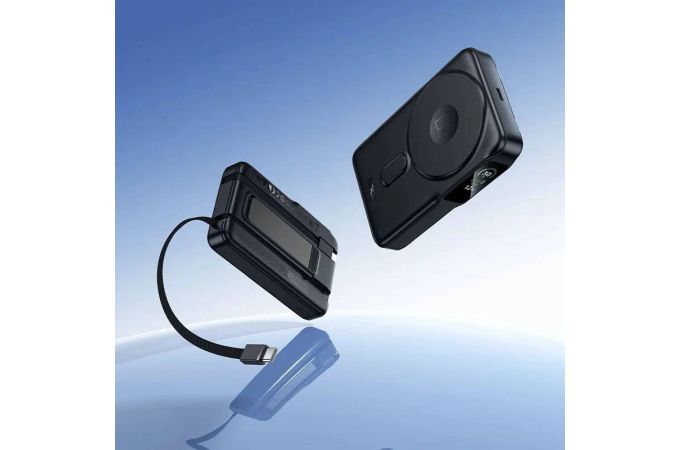 Универсальный дополнительный аккумулятор Power Bank HOCO Q48 Core PD20W magnetic wirh cable+watch charger+holder (10000mAh) Black (черный)