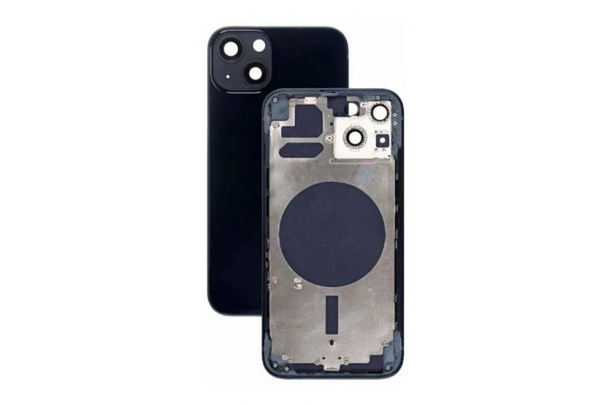 Корпус для iPhone 13  в сборе со шлейфами (Тёмная ночь) с разбора (небольшие потертости на крышке)