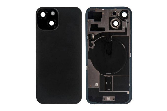 Задняя крышка iPhone 15 Black в сборе с беспроводной зарядкой с разбора идеал