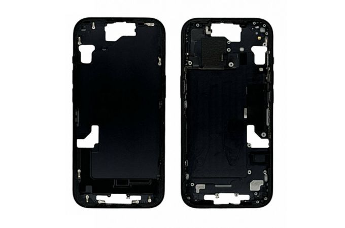 Средняя часть корпуса для iPhone 15 (черный) в сборе со шлейфами с разбора идеал
