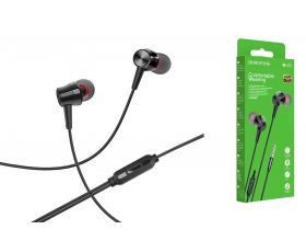 Наушники вакуумные проводные BOROFONE BM52 Revering universal earphones (черный)