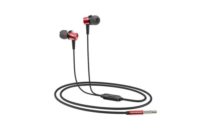 Наушники вакуумные проводные BOROFONE BM52 Revering universal earphones (красный)