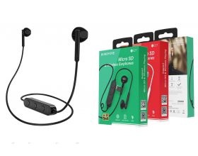 Наушники вакуумные беспроводные BOROFONE BE27 Cool song sports wireless earphonesl Bluetooth (черный)