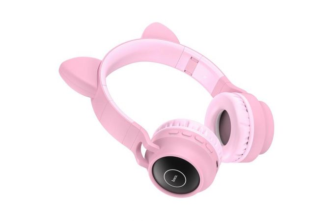 Наушники мониторные беспроводные HOCO W27 Cat ear wireless headphones Bluetooth (розовый)