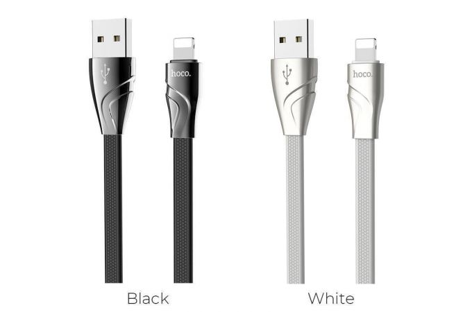 Кабель USB - Lightning HOCO U57, 2,4A (белый) 1,2м