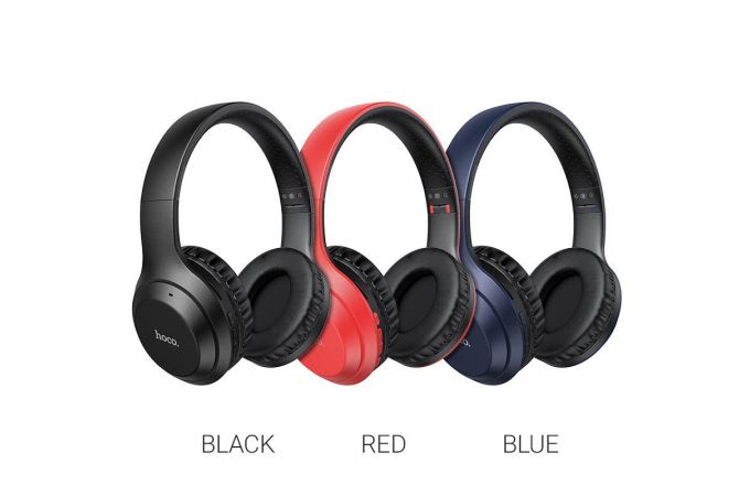 Наушники мониторные беспроводные HOCO W30 Fun move BT wireless headphones Bluetooth (красный)