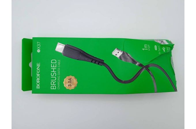 Кабель USB - USB Type-C BOROFONE BX37, 3A (черный) 1м (УЦЕНКА! МЯТАЯ УПАКОВКА)