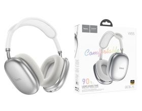 Наушники мониторные беспроводные HOCO W55 Pleasing BT headphones (серебристый)