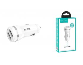 Автомобильное зарядное устройство АЗУ 2USB HOCO Z27 Staunch (белый)