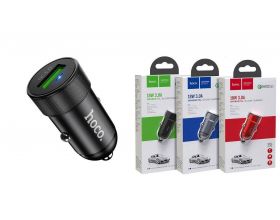 Автомобильное зарядное устройство АЗУ USB HOCO Z32 Speed Up single port QC3.0 (черный)