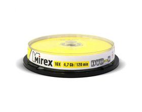 DVD-R Mirex 4,7 Гб 16x Cake box 10 (пластиковый туб 10 шт)