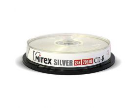 CD-R Mirex SILVER 700 Мб 24x Cake box 10 (пластиковый бокс 10 шт)