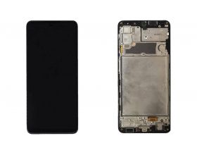 Дисплей для Samsung A225F Galaxy A22 Black в сборе с тачскрином + рамка 100%