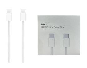 Кабель USB Type-C - USB Type-C APPL for 15 iPhone (copy orig) PD60W (белый) 1м (в оплетке NEW)