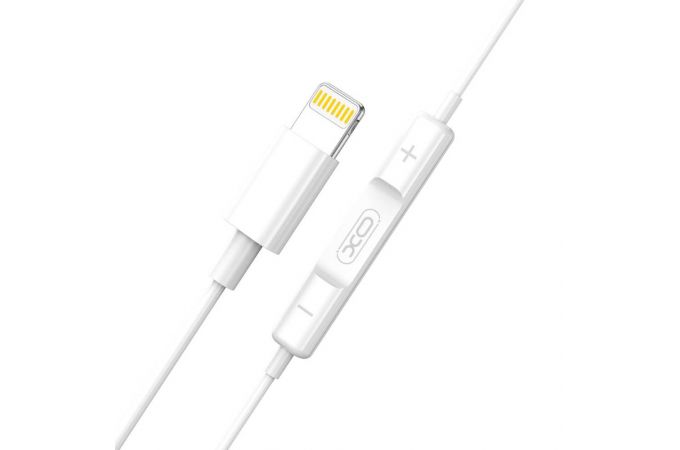 Наушники вакуумные проводные XO EP70 wired plastics lighting earphone ( no need bluetooth ) White