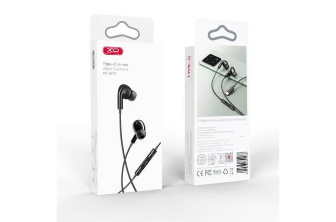 Наушники вакуумные проводные XO EP73 Original Series Third Generation Type-C Digital Decoded in ear Black
