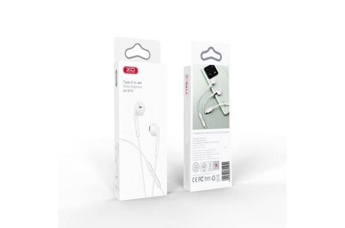 Наушники вакуумные проводные XO EP72 Original Series Second Generation Type-C Digital Decoded Half In ear White