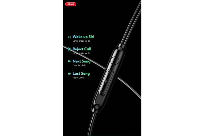 Наушники вакуумные проводные XO EP66 Crescent Type-C digital decoding flat Black