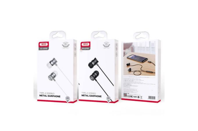 Наушники вакуумные проводные XO EP56 Type-c metal in-ear (supporting mostly samsung ) Black