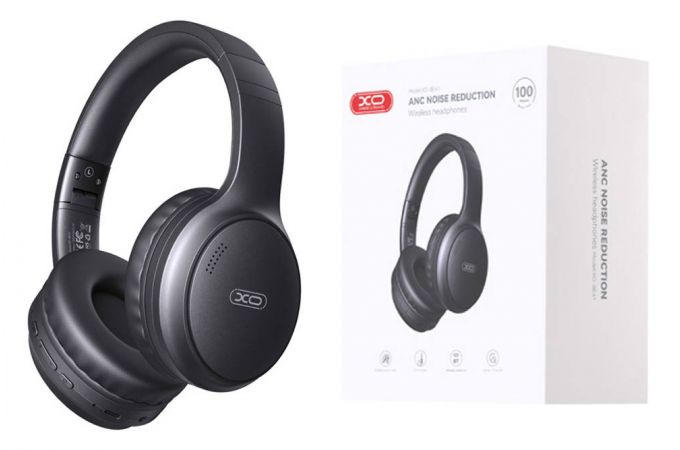 Наушники мониторные беспроводные XO BE41 Star Mist ANC Noise Cancelling Folding Headband Black