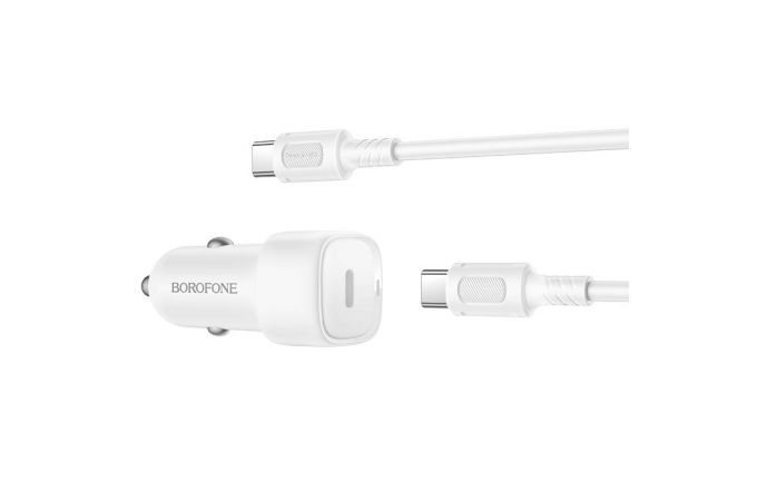 Автомобильное зарядное устройство BOROFONE BZ34A Cloud с одним портом PD20W (Type-C - Type-C) (белый)