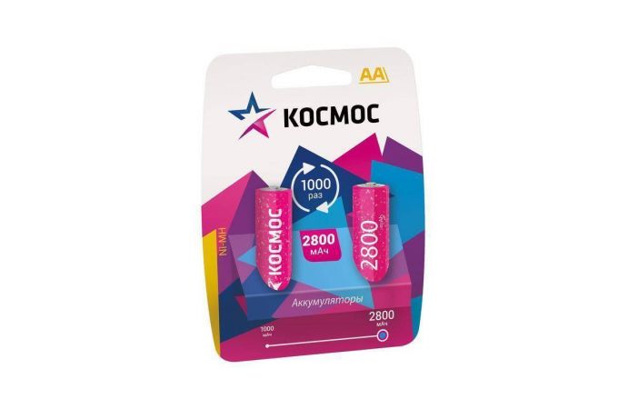 Аккумуляторы Космос R6 2800mAh BL2 2/AA 2шт