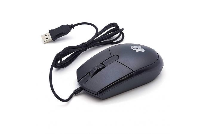 Мышь проводная оптическая Орбита OT-PCM43 (USB, 1600 dpi, 2 кнопки) (черный)