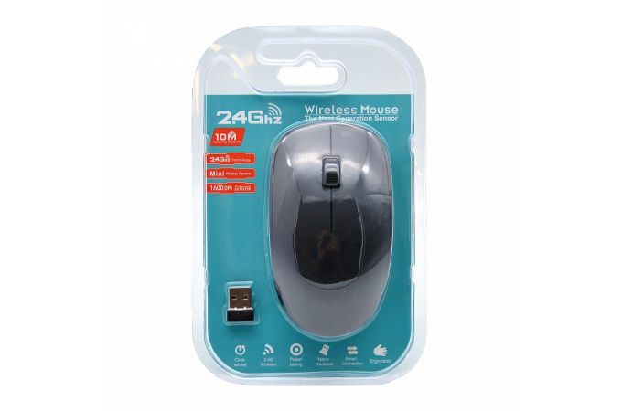 Мышь беспроводная Орбита OT-PCM50 (USB, 2.4ГГц, 2ААА, 10м) (черный)