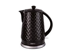 Чайник CENTEK CT-0061 черный, (-50%), №1093, б/у 2000Вт, 2 л,суперчерная керамика, рельефный корпус