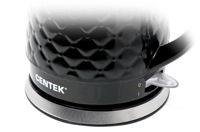 Чайник CENTEK CT-0061 черный, (-50%), №1093, б/у 2000Вт, 2 л,суперчерная керамика, рельефный корпус