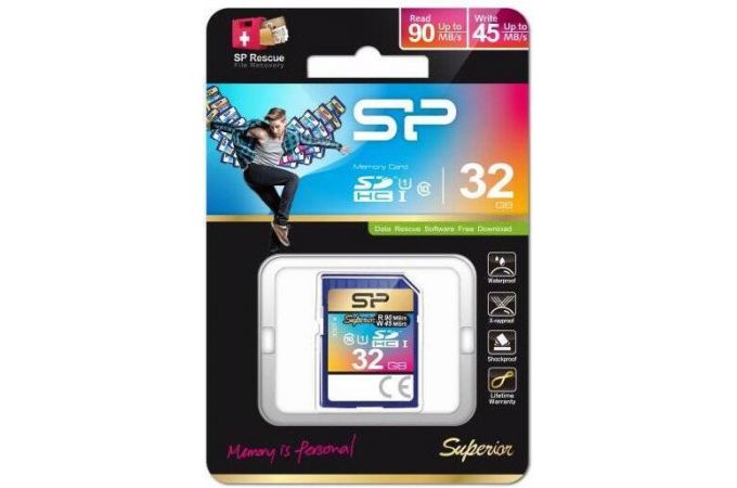 Карта памяти SDHC 32 Gb Silicon Power 90/45Mb/s Class 10 UHS-I SP032GBSDHCU1V10