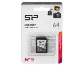 Карта памяти SDXC 64 Gb Silicon Power Superior 100/80Mb/s Class 10 UHS-I U3 V30 SP064GBSDXCV3V10