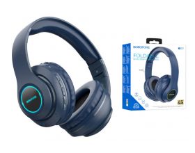 Наушники мониторные беспроводные BOROFONE BO17 wireless headset Bluetooth (синий)