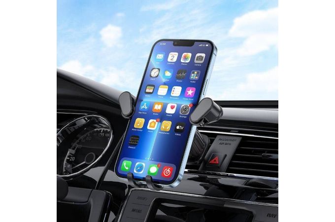 Держатель автомобильный для телефона BOROFONE BH76  в решетку воздуховода черный