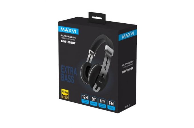 Bluetooth наушники Maxvi MHF-202BT черные