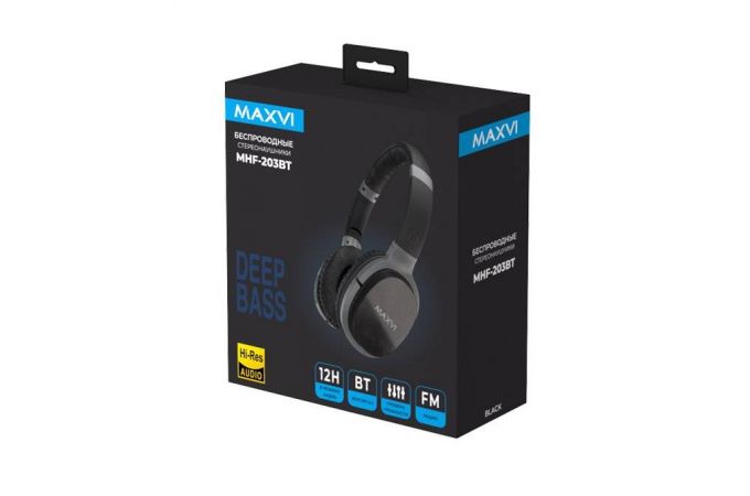 Bluetooth наушники Maxvi MHF-203BT черные