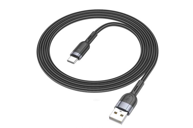 Кабель USB - USB Type-C HOCO U117  3A (черный) 1м