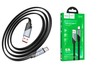 Кабель USB - USB Type-C HOCO U119 5A Machine charging data cable Type-C (черный) 1м