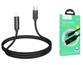 Кабель USB Type-C - Lightning  HOCO U127 Power PD charging data cable iP (черный) дисплей 1,2 м