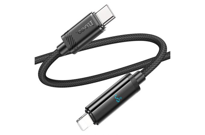 Кабель USB Type-C - Lightning  HOCO U127 Power PD charging data cable iP (черный) дисплей 1,2 м