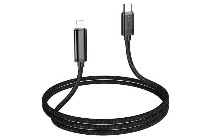 Кабель USB Type-C - Lightning  HOCO U127 Power PD charging data cable iP (черный) дисплей 1,2 м