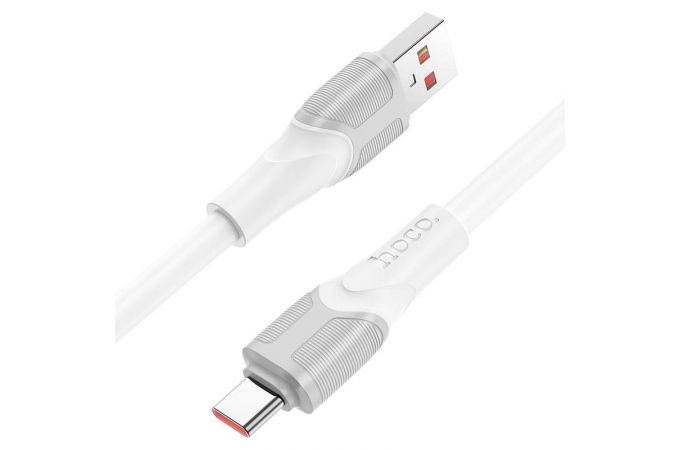 Кабель USB - USB Type-C HOCO X106 5A Big bull charging data cable Type-C (белый) 2м