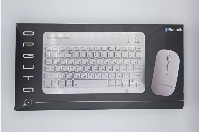 Комплект клавиатура+мышь беспроводной Орбита OT-PCM67 Bluetooth (белый) (УЦЕНКА! МЯТАЯ УПАКОВКА)