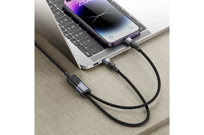 Кабель Type-C - Lightning Type-C HOCO U139 100W (черный)