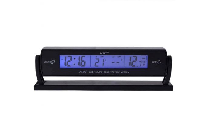 Часы автомобильные электронные VST-7013V (температура, будильник, вольтметр)