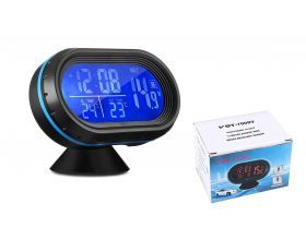Часы автомобильные электронные VST-7009V (температура, будильник, вольтметр)