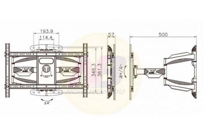 Кронштейн для LCD/LED телевизоров NB 767-L600 (40-70" дюймов)